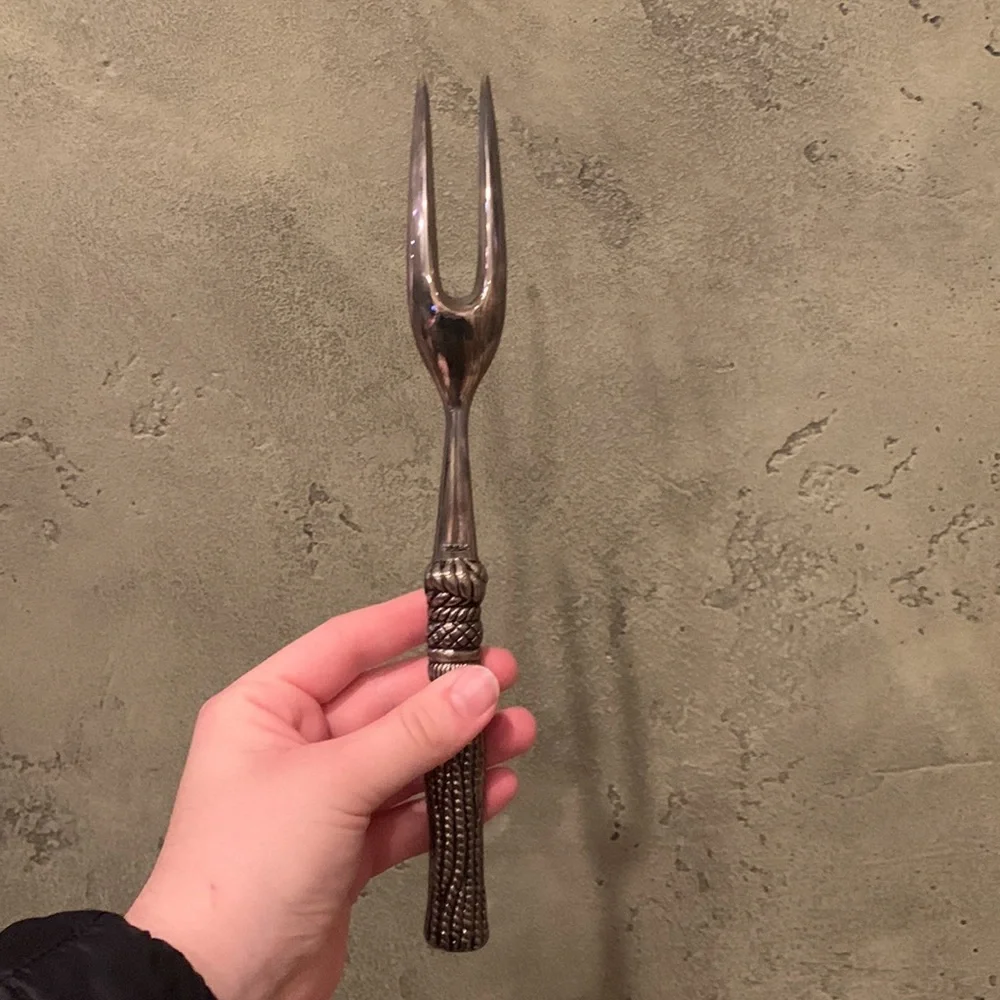 Vintage Silea Silver Carving Knife and Meat Fork Set